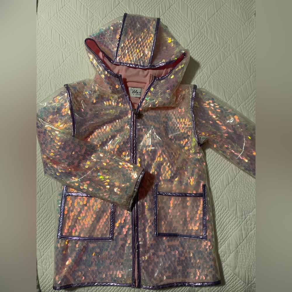 Lola + The Boys Iridescent Sequin Kids Jacket